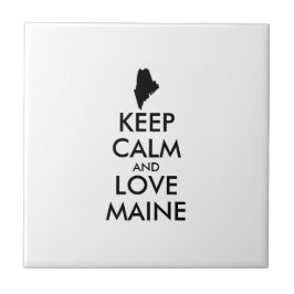 Anpassade BEHÅLLA LUGN och KÄRLEK MAINE Kakelplatta