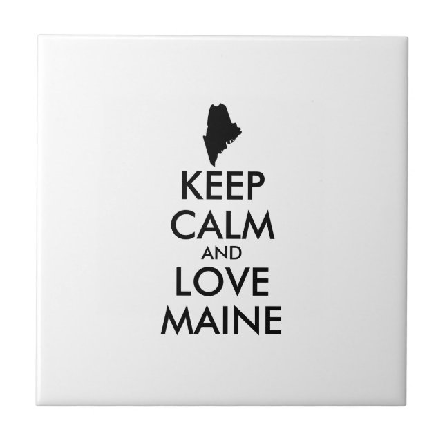 Anpassade BEHÅLLA LUGN och KÄRLEK MAINE Kakelplatta (Framsidan)