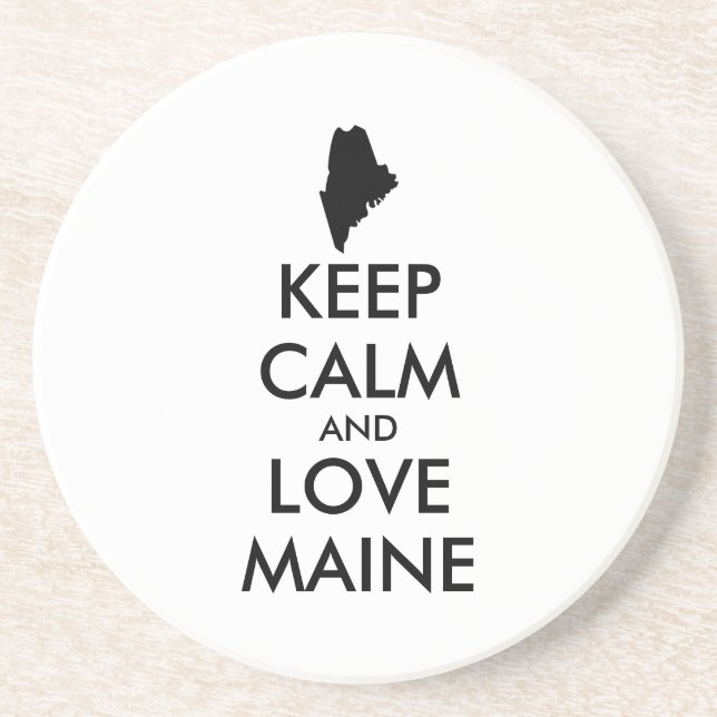 Anpassade BEHÅLLA LUGN och KÄRLEK MAINE Underlägg (Framsidan)