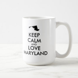 Anpassade BEHÅLLA LUGN och KÄRLEK MARYLAND Kaffemugg