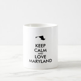 Anpassade BEHÅLLA LUGN och KÄRLEK MARYLAND Kaffemugg
