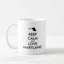Anpassade BEHÅLLA LUGN och KÄRLEK MARYLAND Kaffemugg