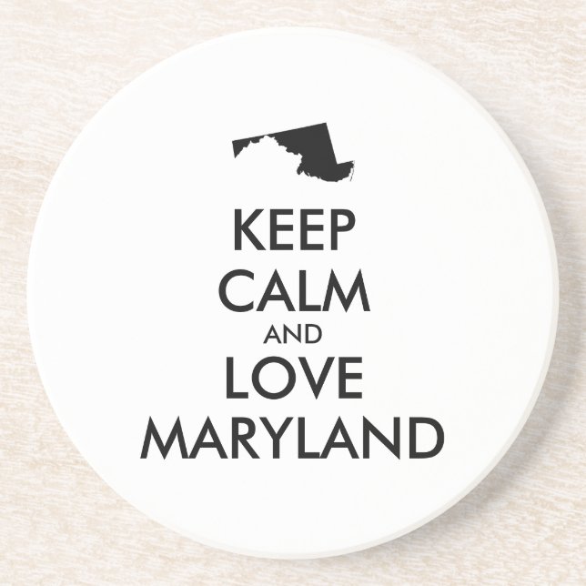 Anpassade BEHÅLLA LUGN och KÄRLEK MARYLAND Underlägg (Framsidan)