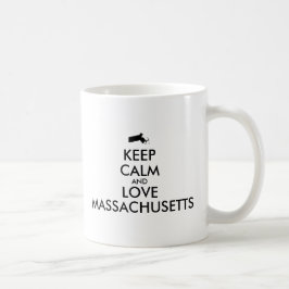 Anpassade BEHÅLLA LUGN och KÄRLEK MASSACHUSETTS Kaffemugg