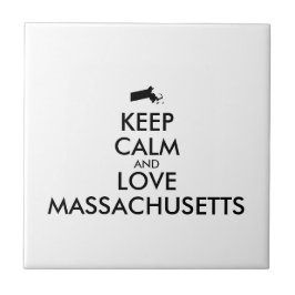 Anpassade BEHÅLLA LUGN och KÄRLEK MASSACHUSETTS Kakelplatta