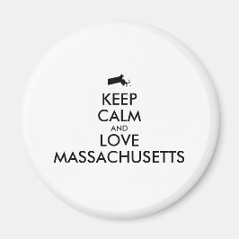 Anpassade BEHÅLLA LUGN och KÄRLEK MASSACHUSETTS Magnet