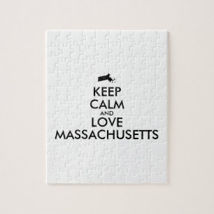 Anpassade BEHÅLLA LUGN och KÄRLEK MASSACHUSETTS Pussel