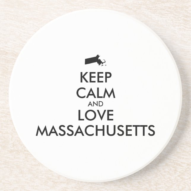 Anpassade BEHÅLLA LUGN och KÄRLEK MASSACHUSETTS Underlägg (Framsidan)
