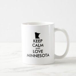 Anpassade BEHÅLLA LUGN och KÄRLEK MINNESOTA Kaffemugg