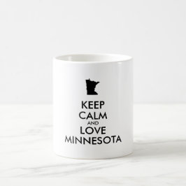 Anpassade BEHÅLLA LUGN och KÄRLEK MINNESOTA Kaffemugg