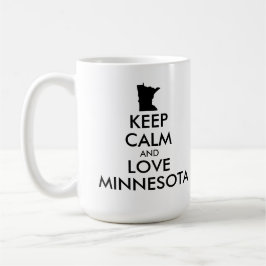 Anpassade BEHÅLLA LUGN och KÄRLEK MINNESOTA Kaffemugg