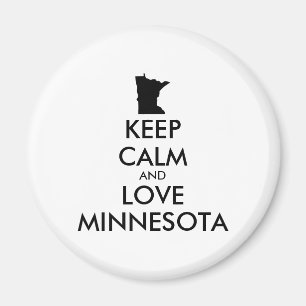 Anpassade BEHÅLLA LUGN och KÄRLEK MINNESOTA Magnet