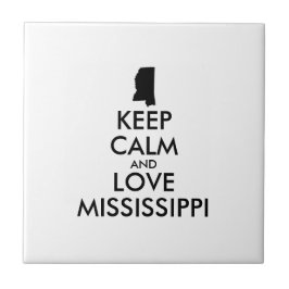 Anpassade BEHÅLLA LUGN och KÄRLEK MISSISSIPPI Kakelplatta