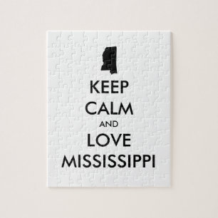 Anpassade BEHÅLLA LUGN och KÄRLEK MISSISSIPPI Pussel