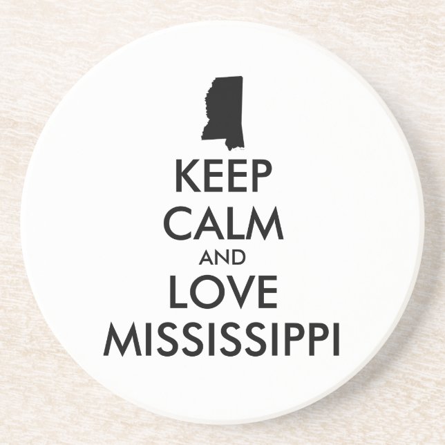 Anpassade BEHÅLLA LUGN och KÄRLEK MISSISSIPPI Underlägg (Framsidan)