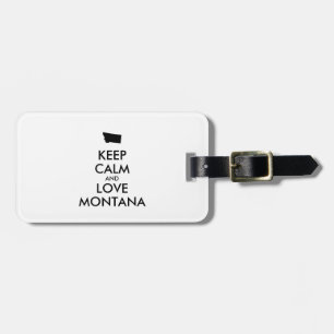 Anpassade BEHÅLLA LUGN och KÄRLEK MONTANA Bagagebricka