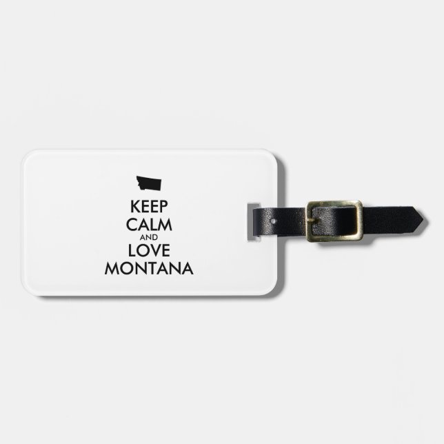 Anpassade BEHÅLLA LUGN och KÄRLEK MONTANA Bagagebricka (Horisontell Framsida)