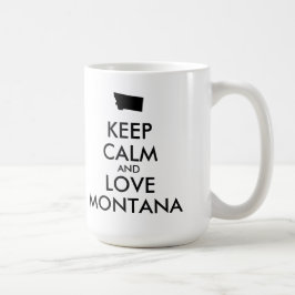 Anpassade BEHÅLLA LUGN och KÄRLEK MONTANA Kaffemugg