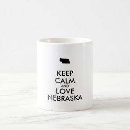 Anpassade BEHÅLLA LUGN och KÄRLEK NEBRASKA Kaffemugg