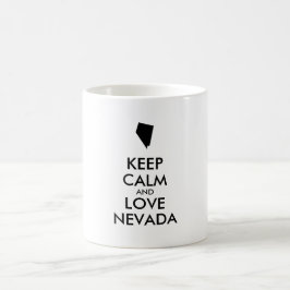 Anpassade BEHÅLLA LUGN och KÄRLEK NEVADA Kaffemugg