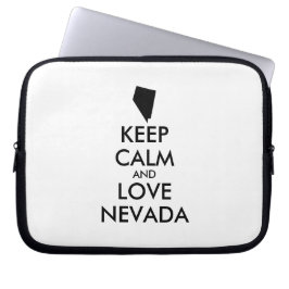 Anpassade BEHÅLLA LUGN och KÄRLEK NEVADA Laptop Sleeve