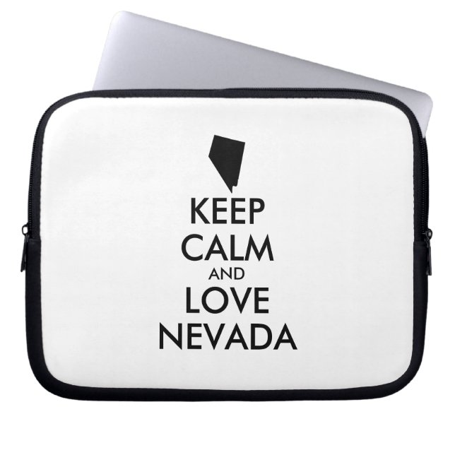 Anpassade BEHÅLLA LUGN och KÄRLEK NEVADA Laptop Sleeve (Framsidan)
