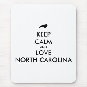 Anpassade BEHÅLLA LUGN och KÄRLEK NORTH CAROLINA Musmatta