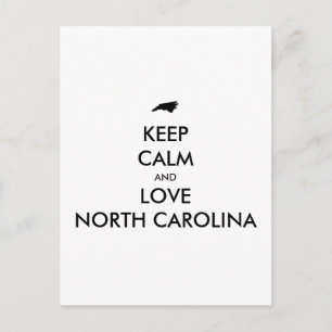 Anpassade BEHÅLLA LUGN och KÄRLEK NORTH CAROLINA Vykort