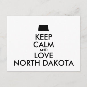 Anpassade BEHÅLLA LUGN och KÄRLEK NORTH DAKOTA Vykort