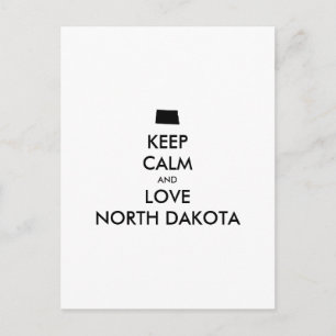 Anpassade BEHÅLLA LUGN och KÄRLEK NORTH DAKOTA Vykort