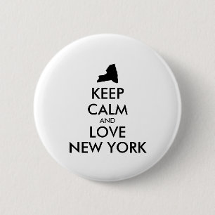 Anpassade BEHÅLLA LUGN och KÄRLEK NY YORK Knapp