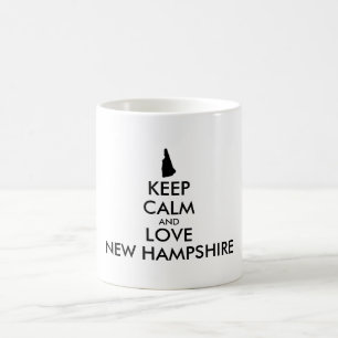 Anpassade BEHÅLLA LUGN och KÄRLEK NYA HAMPSHIRE Kaffemugg