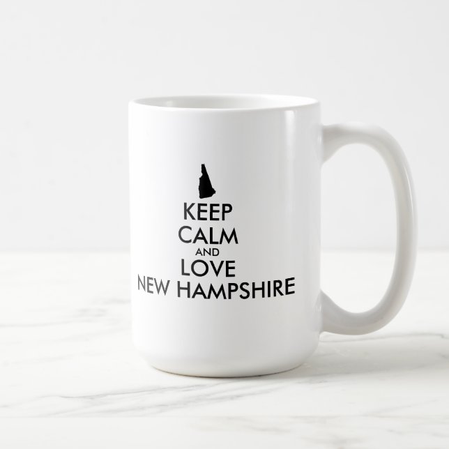 Anpassade BEHÅLLA LUGN och KÄRLEK NYA HAMPSHIRE Kaffemugg (Höger)
