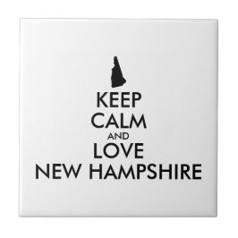 Anpassade BEHÅLLA LUGN och KÄRLEK NYA HAMPSHIRE Kakelplatta