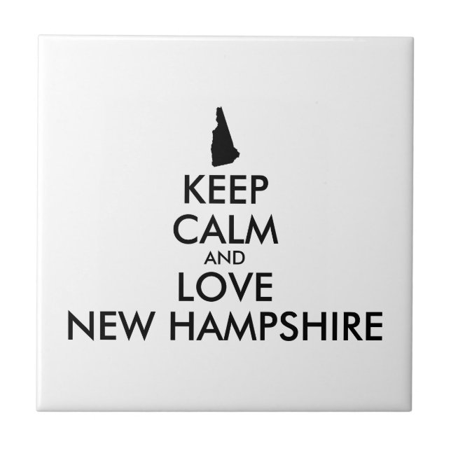Anpassade BEHÅLLA LUGN och KÄRLEK NYA HAMPSHIRE Kakelplatta (Framsidan)