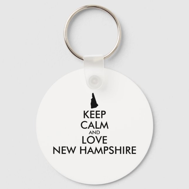 Anpassade BEHÅLLA LUGN och KÄRLEK NYA HAMPSHIRE Nyckelring (Framsida)