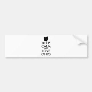 Anpassade BEHÅLLA LUGN och KÄRLEK OHIO Bildekal