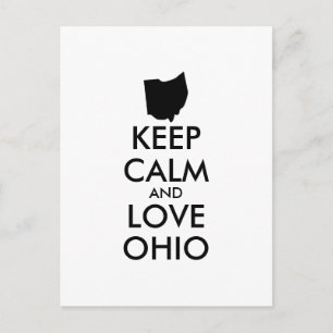 Anpassade BEHÅLLA LUGN och KÄRLEK OHIO Vykort