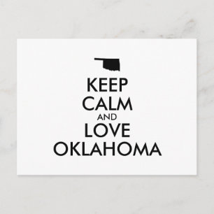 Anpassade BEHÅLLA LUGN och KÄRLEK OKLAHOMA Vykort