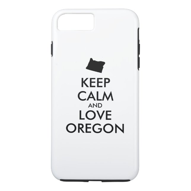 Anpassade BEHÅLLA LUGN och KÄRLEK OREGON Case-Mate iPhone Skal (Baksida)