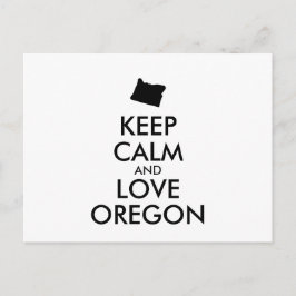 Anpassade BEHÅLLA LUGN och KÄRLEK OREGON Vykort