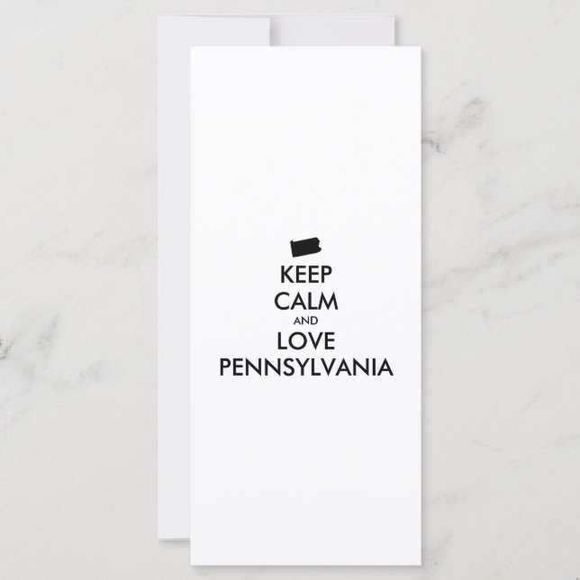 Anpassade BEHÅLLA LUGN och KÄRLEK PENNSYLVANIA (Framsida)