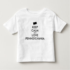 Anpassade BEHÅLLA LUGN och KÄRLEK PENNSYLVANIA T Shirt