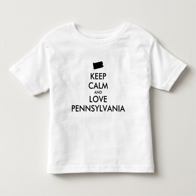 Anpassade BEHÅLLA LUGN och KÄRLEK PENNSYLVANIA T Shirt (Framsida)