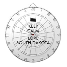 Anpassade BEHÅLLA LUGN och KÄRLEK SOUTH DAKOTA Darttavla