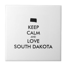 Anpassade BEHÅLLA LUGN och KÄRLEK SOUTH DAKOTA Kakelplatta