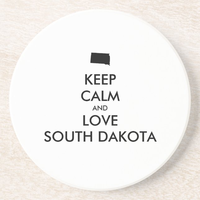 Anpassade BEHÅLLA LUGN och KÄRLEK SOUTH DAKOTA Underlägg (Framsidan)