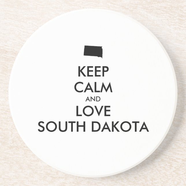 Anpassade BEHÅLLA LUGN och KÄRLEK SOUTH DAKOTA Underlägg (Framsidan)