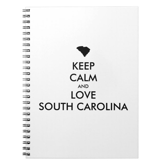 Anpassade BEHÅLLA LUGN och KÄRLEK SYDKOLINA Anteckningsbok Med Spiral (Framsidan)