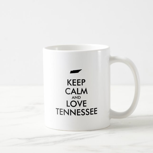 Anpassade BEHÅLLA LUGN och KÄRLEK TENNESSEE Kaffemugg (Höger)